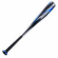 Bate de béisbol ligero azul y negro con mango antideslizante