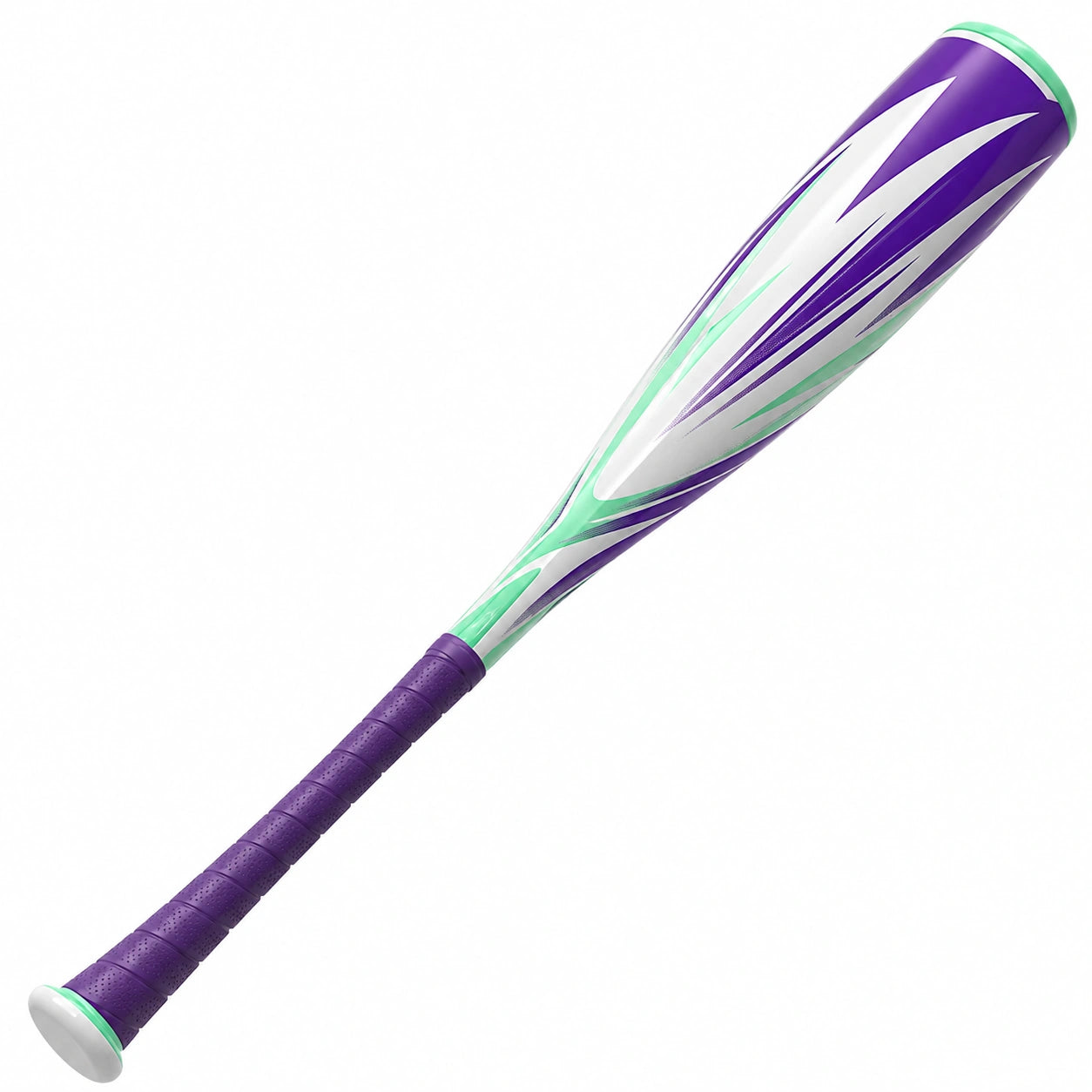 Bate de béisbol ligero 32 pulgadas púrpura y verde
