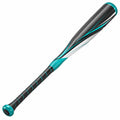 Bate de béisbol aerodinámico negro y turquesa