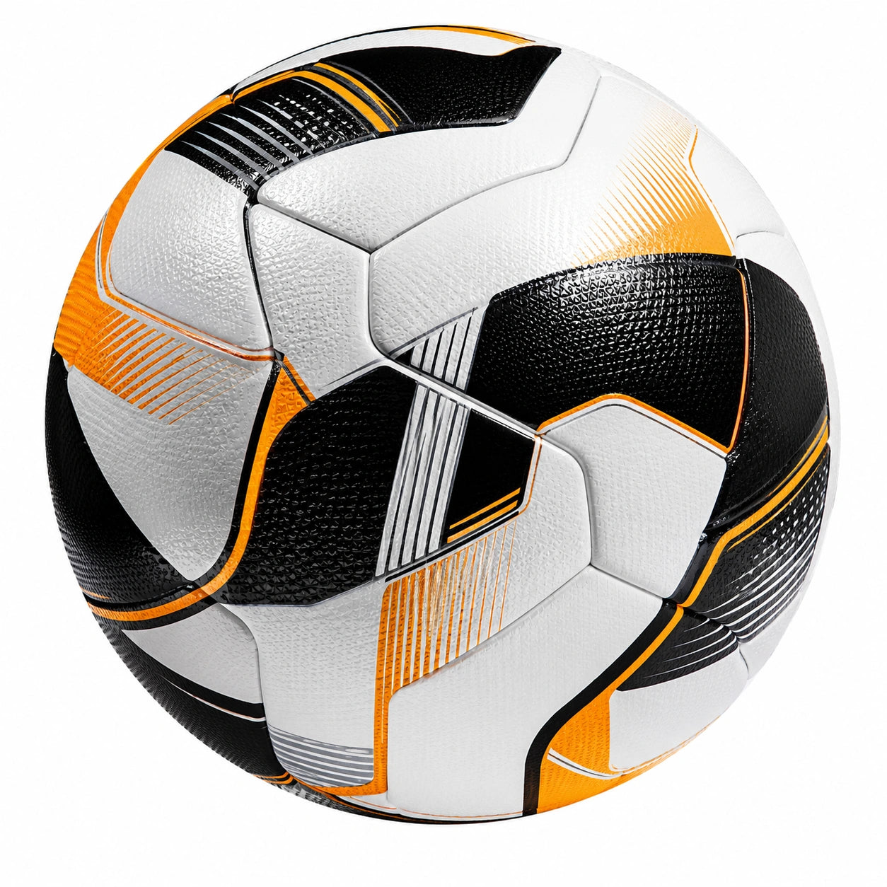 Balón de Fútbol Profesional Tamaño 5 Blanco Negro Naranja