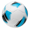Balón de fútbol blanco, azul y negro para partidos y entrenamientos