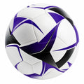 Balón de fútbol 22 cm blanco, violeta y negro