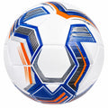 Balón de Fútbol Profesional Blanco, Azul y Naranja con Diseño Geométrico
