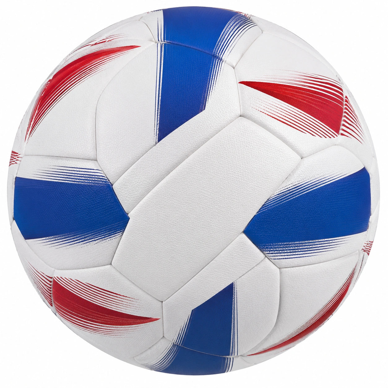 Balón de Fútbol Blanco Azul Rojo Cosido a Mano