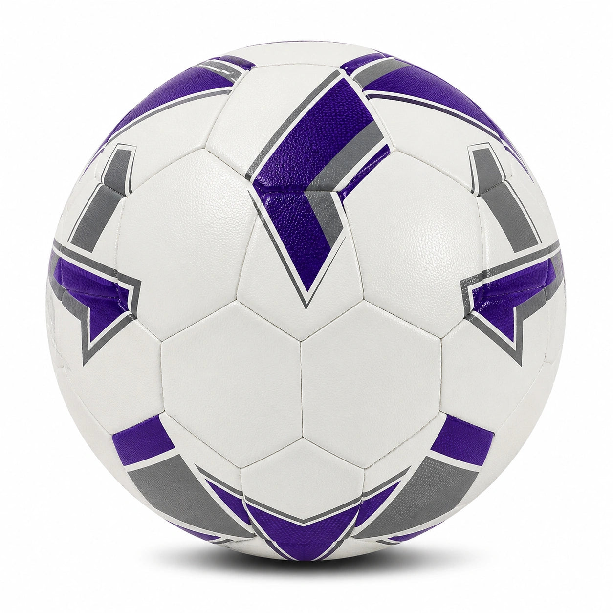Balón de Fútbol Tamaño 5 Blanco y Violeta