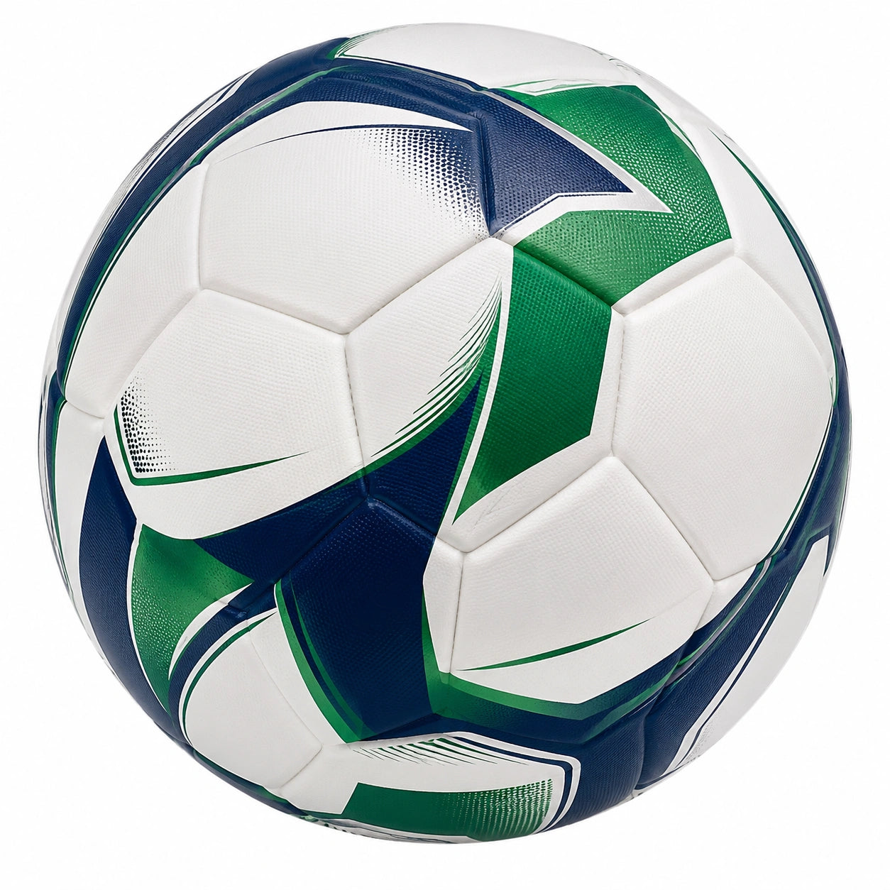 Balón de fútbol tamaño 5 blanco/verde/azul para entrenamiento