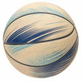 Balón de Baloncesto Beige y Azul para Interior y Exterior