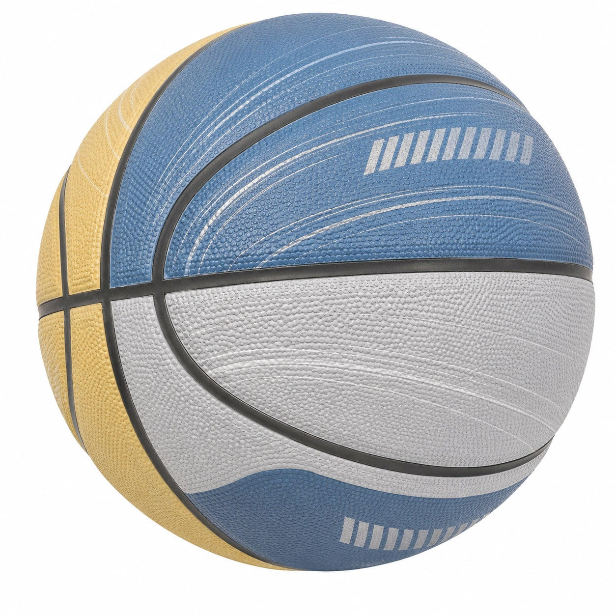 Balón de Baloncesto Amarillo, Azul y Blanco para Interior y Exterior