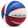 Balón de Baloncesto Tricolor con Diseño Dinámico
