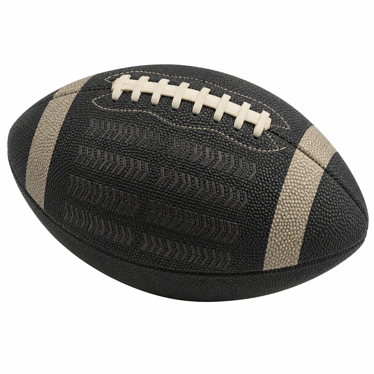 Balón de Fútbol Americano Negro y Beige para Entrenamientos