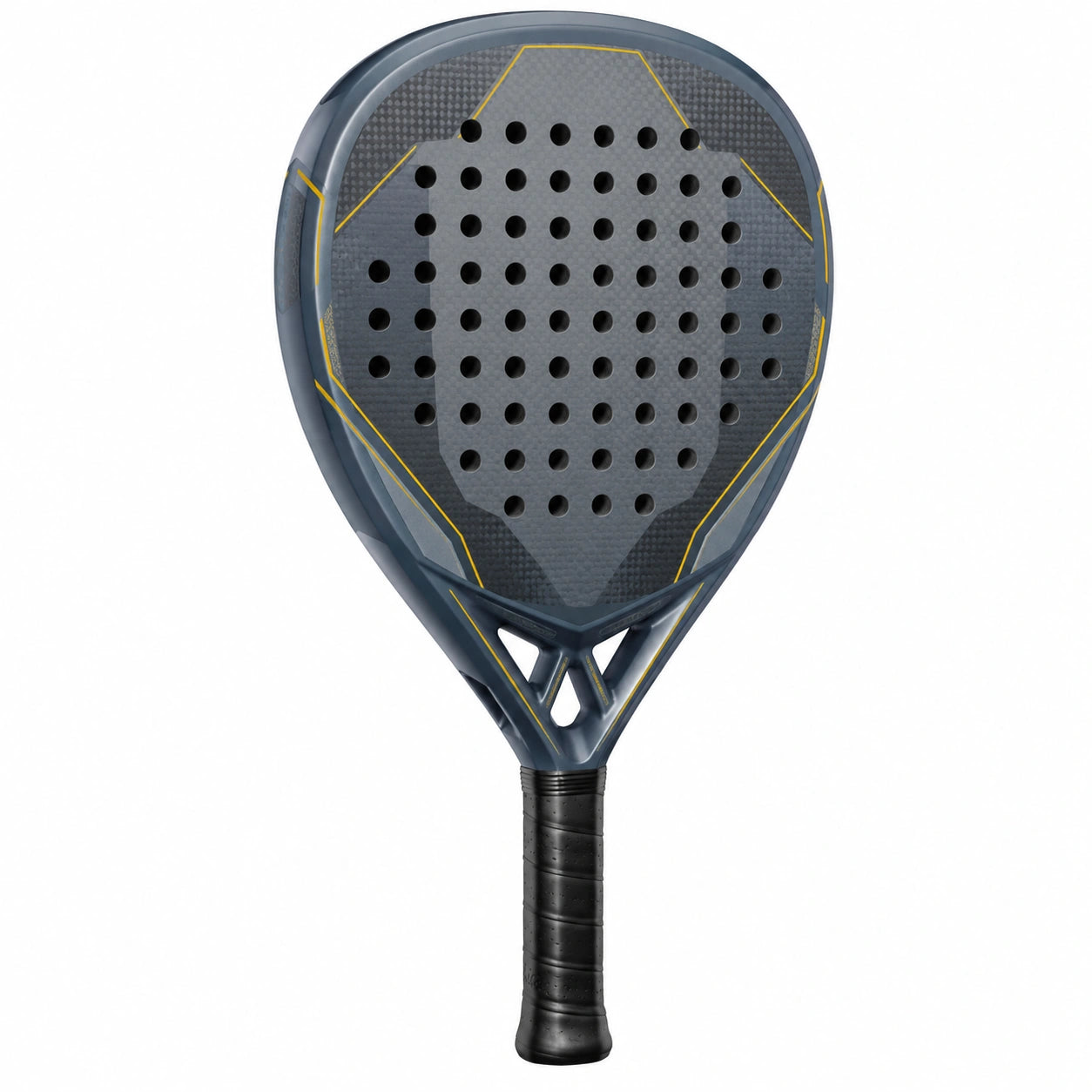 Pala de Padel Forma Diamante Negro y Amarillo
