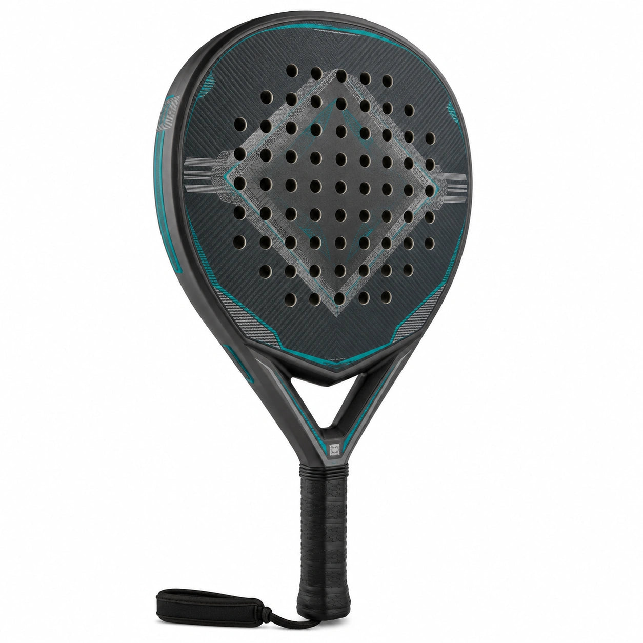 Pala de Pádel Negra y Azul en Forma de Diamante