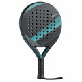 Pala de Pádel Negro y Turquesa con Diseño Perforado
