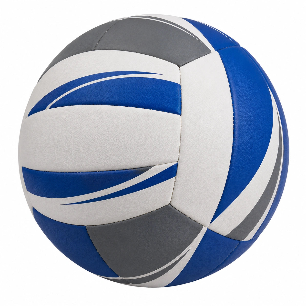 Balón de voleibol tamaño estándar azul, blanco y gris