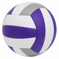 Balón de Voleibol Morado, Blanco y Gris, Diámetro 21 cm
