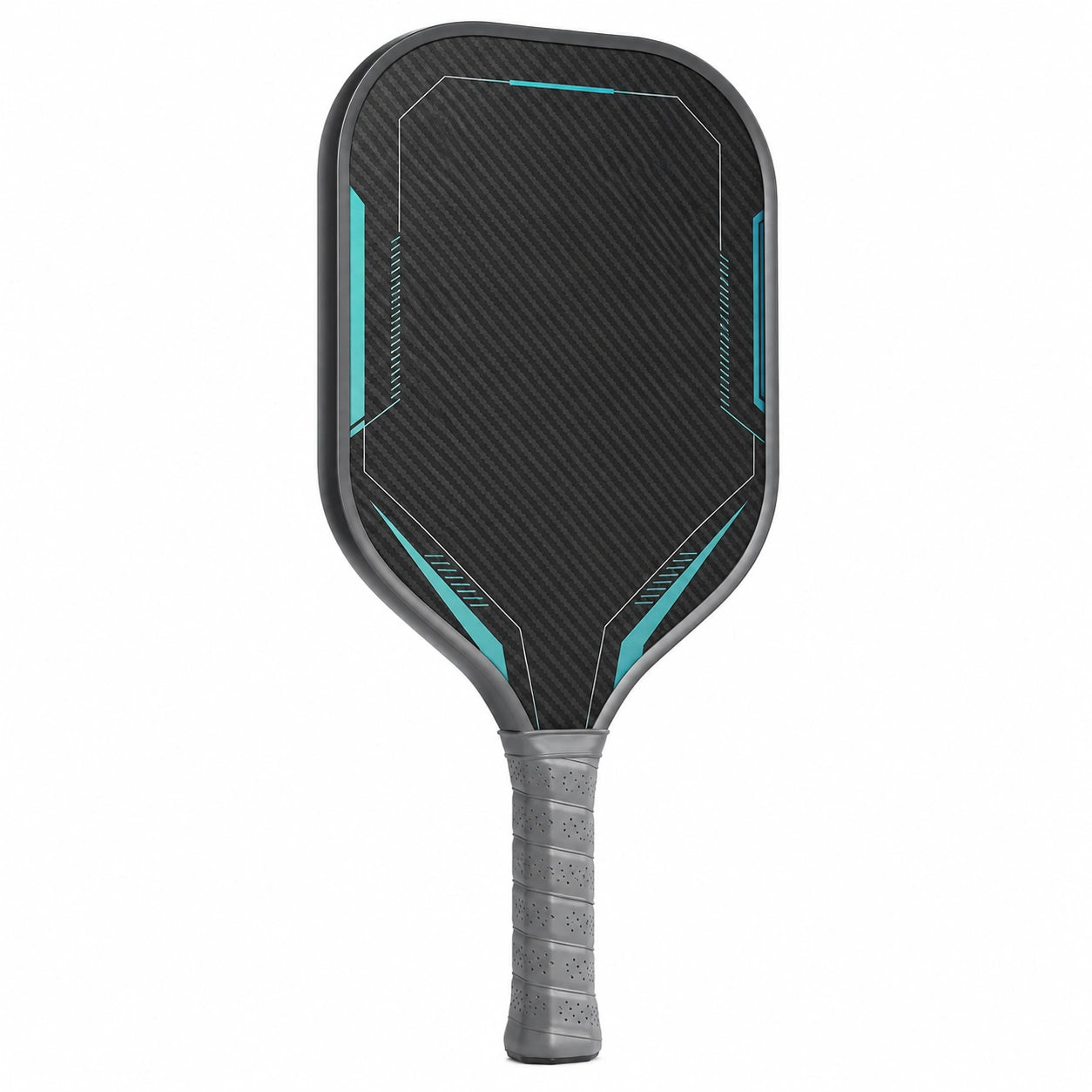 Pala de Pickleball Negra con Detalles Azules para Adultos