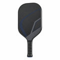 Pala de pickleball negra con diseño aerodinámico