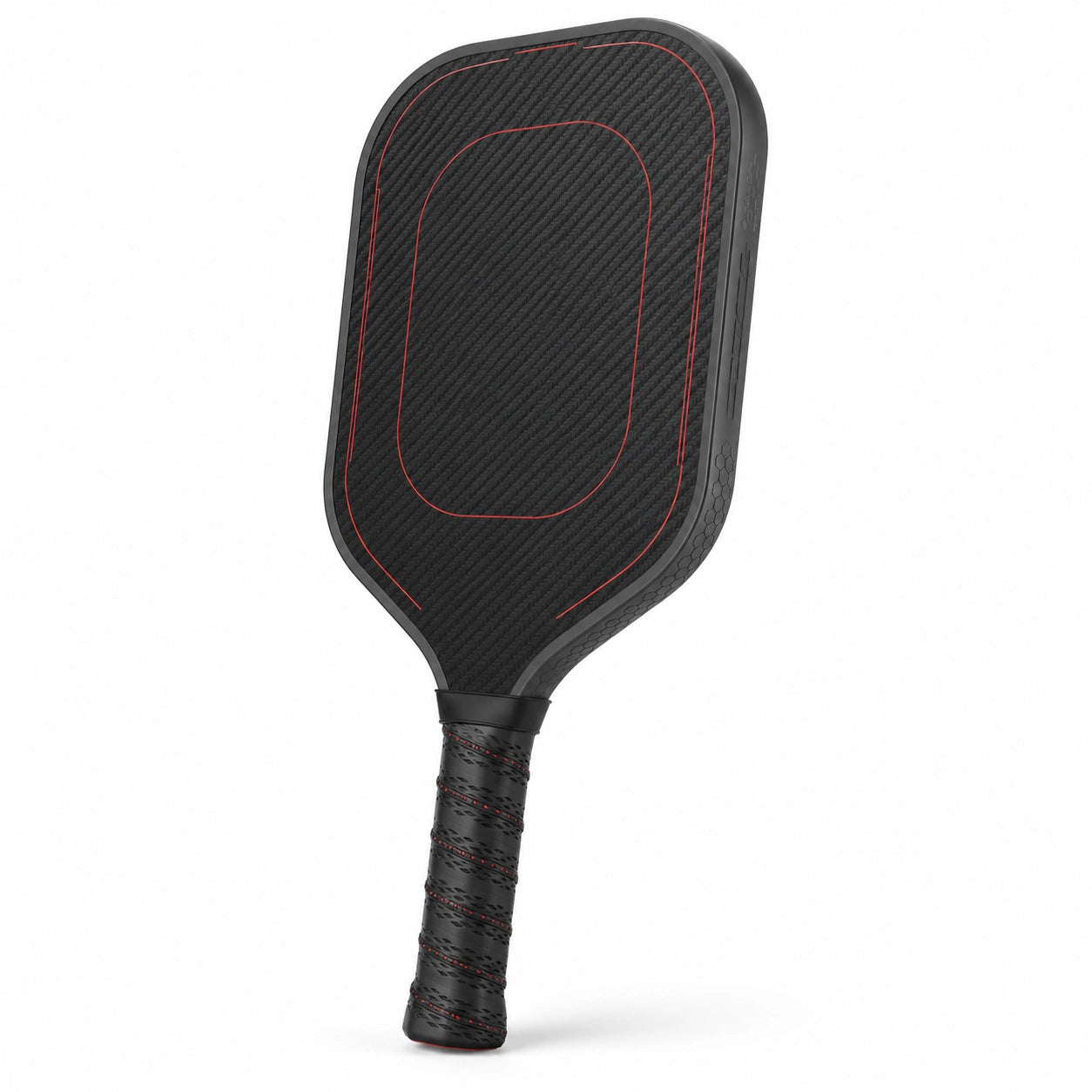 Pala de pickleball negra ligera y ergonómica