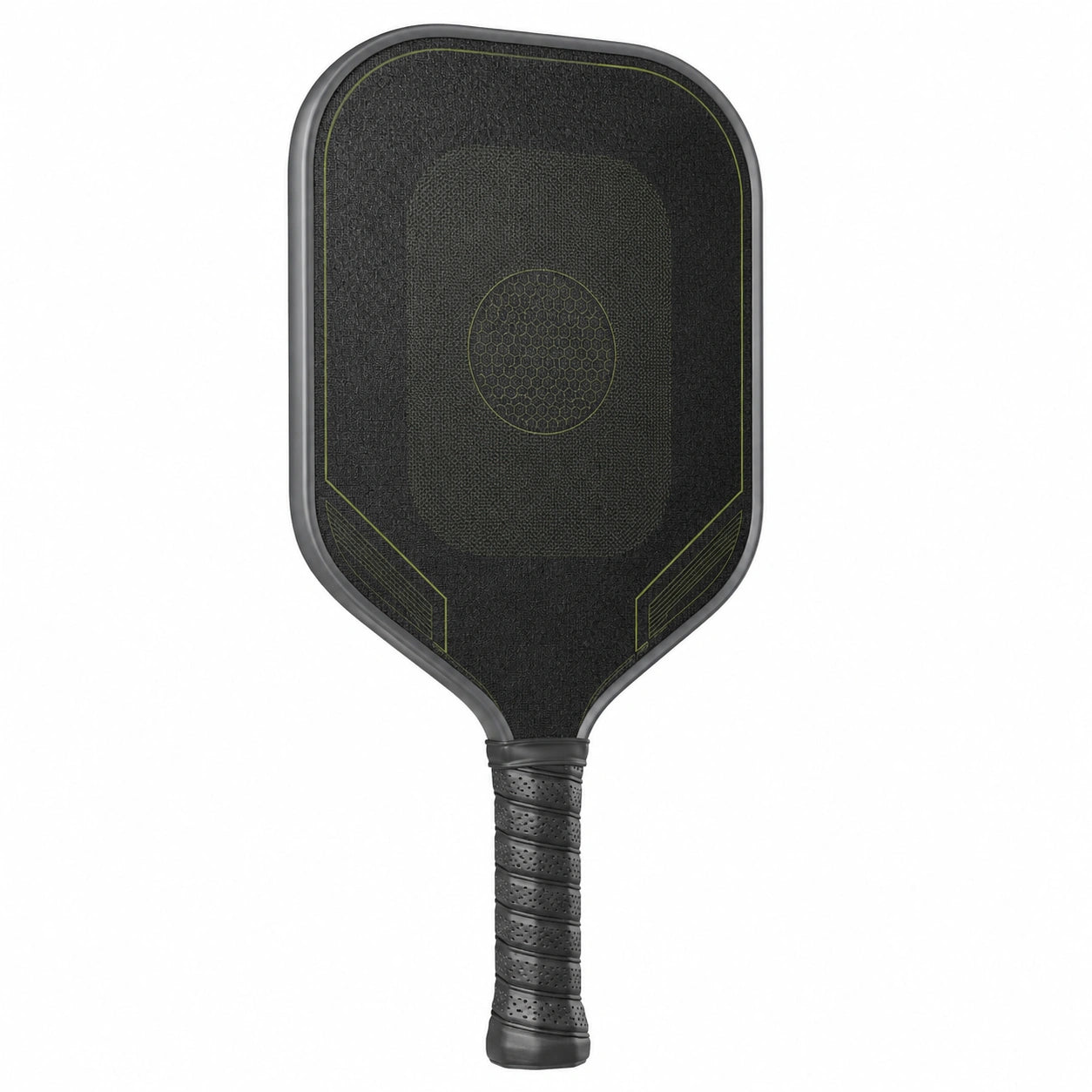 Pala de Pickleball Negra con Control Preciso y Mango Ergonómico