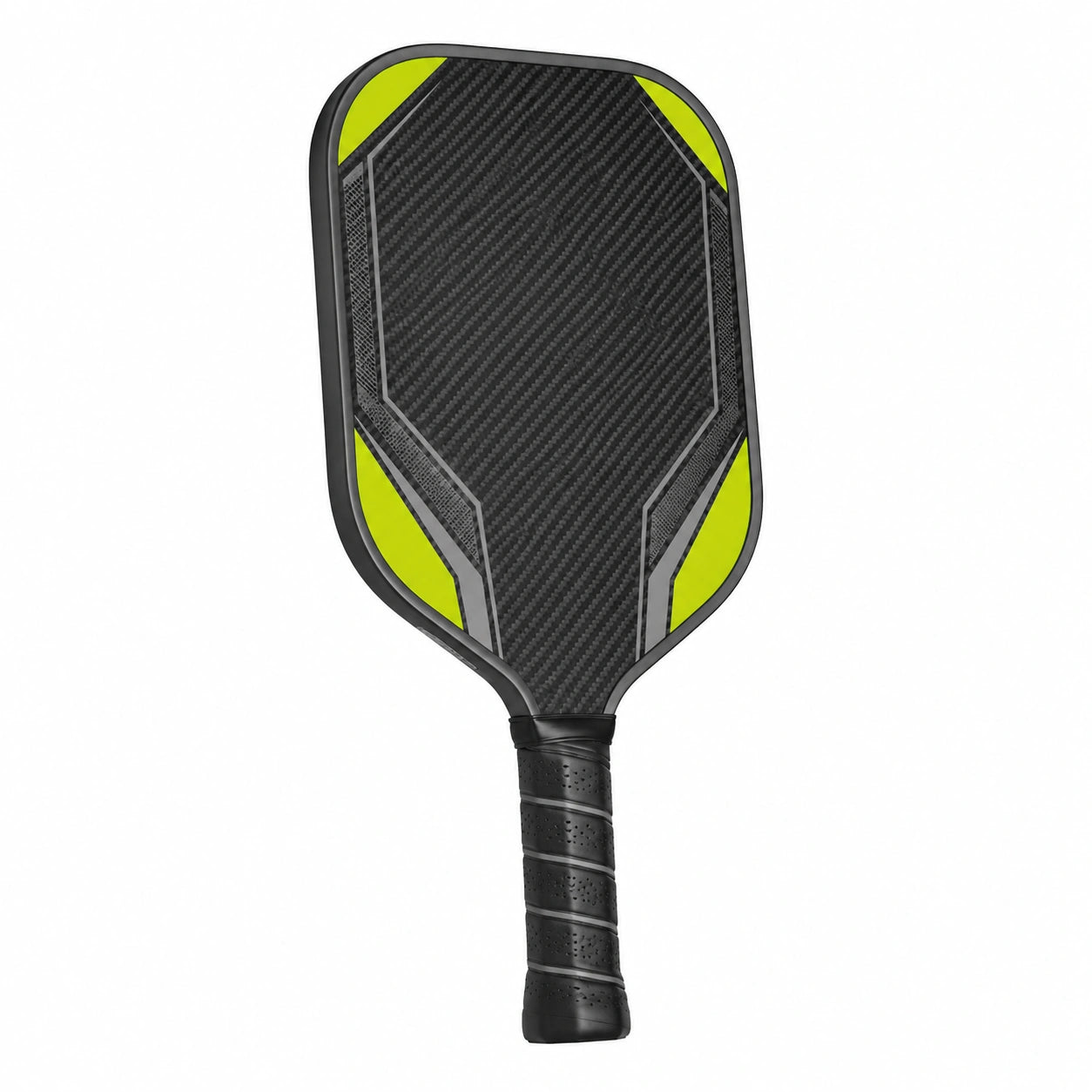 Pala de pickleball de carbono negro y amarillo