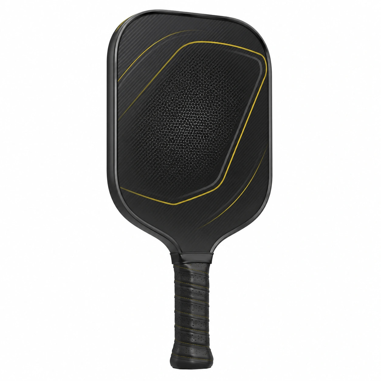 Pala de Pickleball Negra de Fibra de Carbono