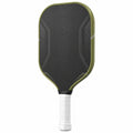 Pala de pickleball negra y verde con empuñadura blanca
