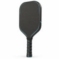 Pala de pickleball de carbono negra con detalles azules