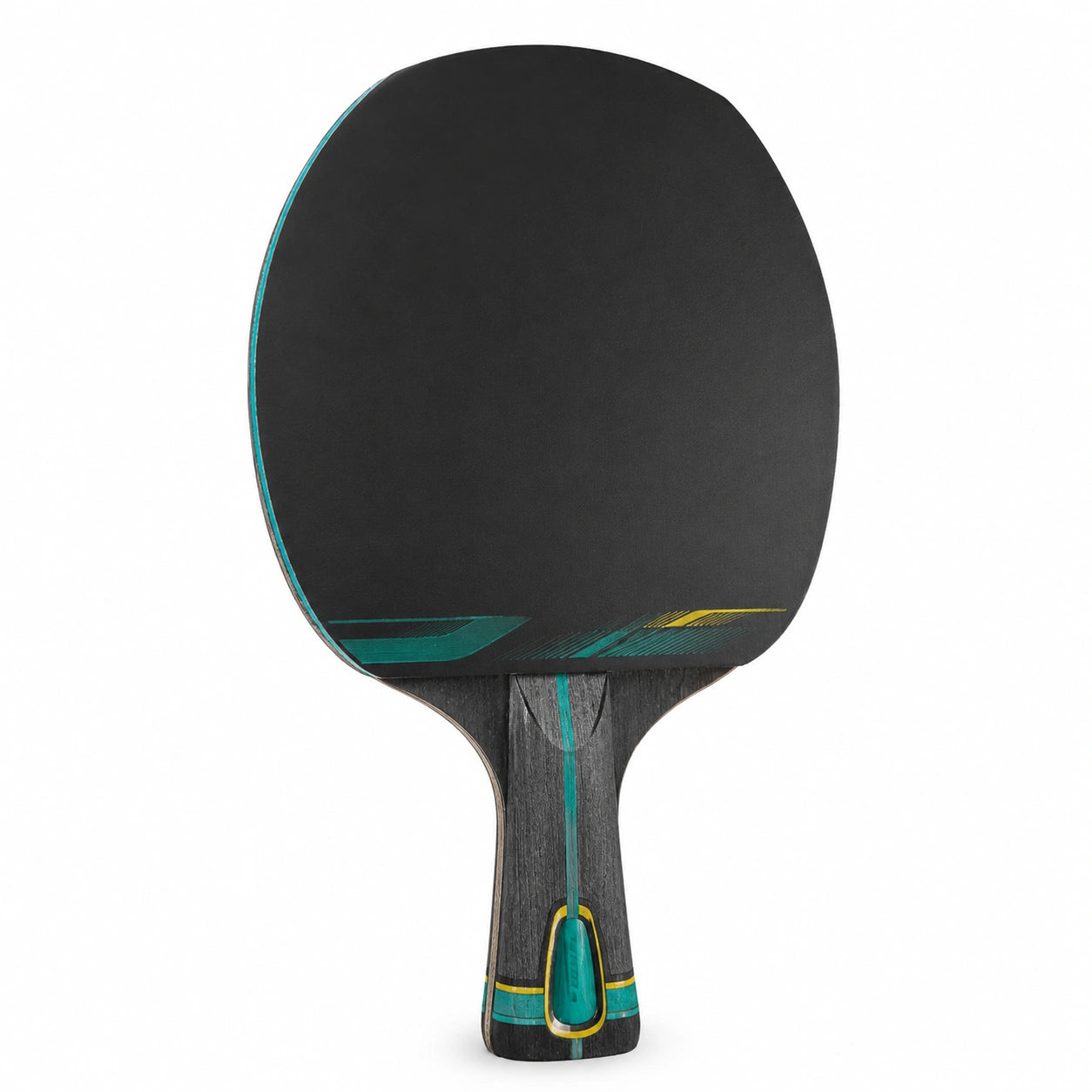 Raqueta de Tenis de Mesa Profesional Negra con Mango Ergonómico