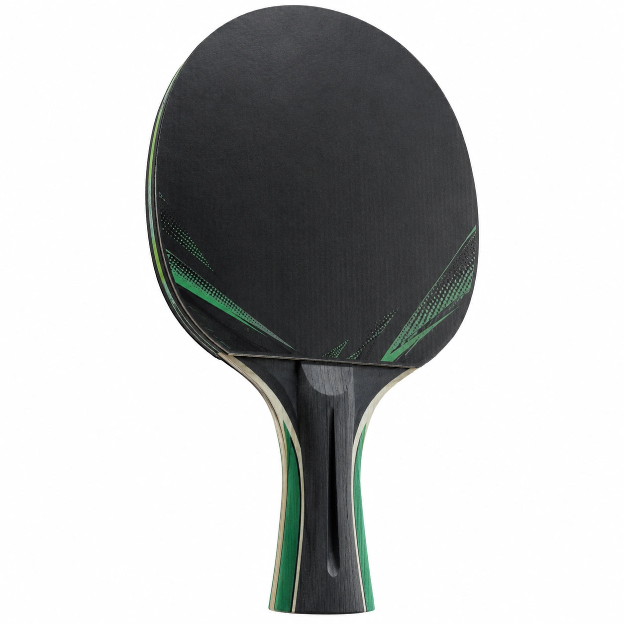 Raqueta de Tenis de Mesa Profesional Negro y Verde con Mango Ergonómico
