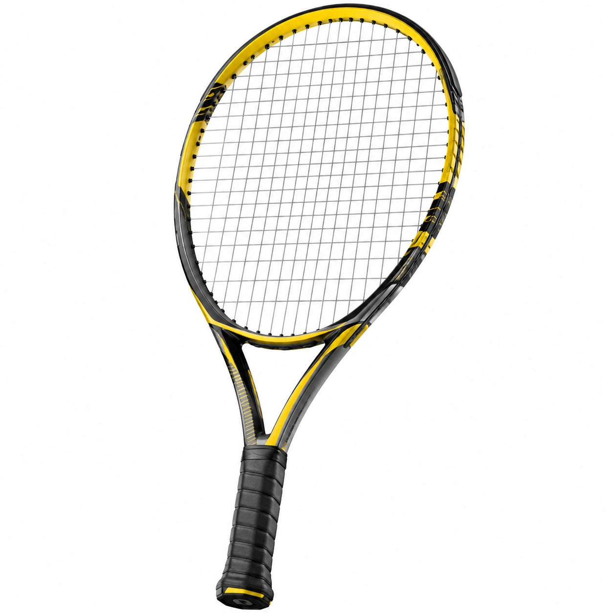 Raqueta de tenis profesional para adultos en amarillo y negro